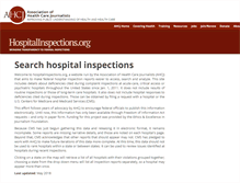Tablet Screenshot of hospitalinspections.org